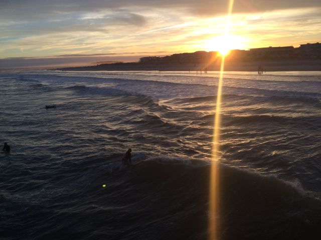 18-Tybee Sunset Surfing
